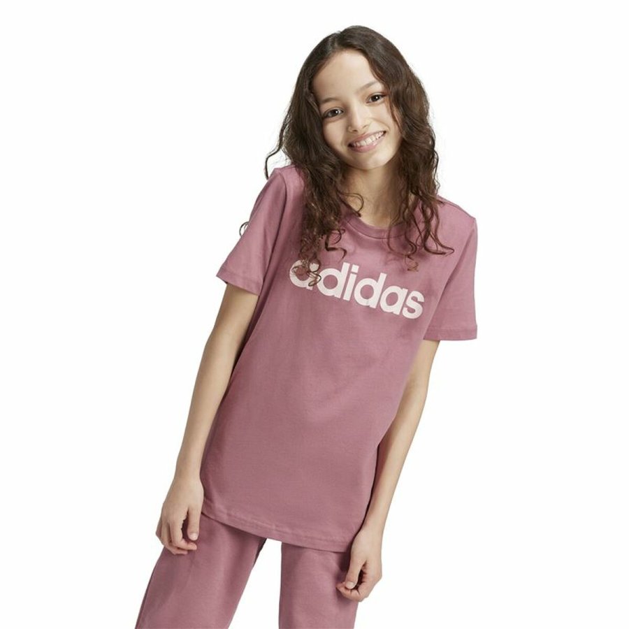 Kortrmet T-shirt til Kvinder Adidas Essentials Pink #2