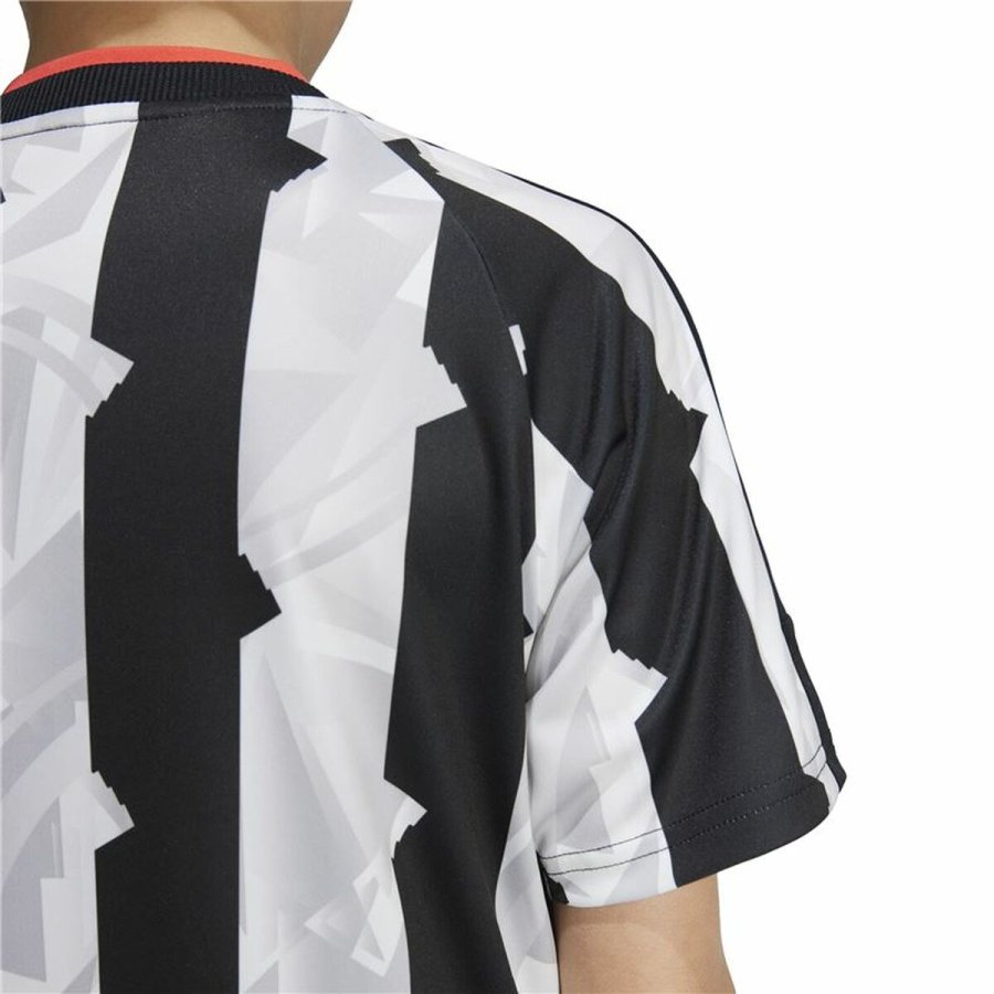 Kortrmet T-shirt til Brn Adidas Tiro Hvid Sort #4