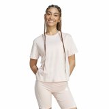 Kortrmet T-shirt til Kvinder Adidas Essentials Small Logo Beige Pink #2