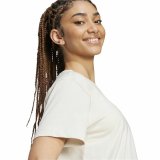 Kortrmet T-shirt til Kvinder Adidas Essentials Small Logo Hvid Beige #5
