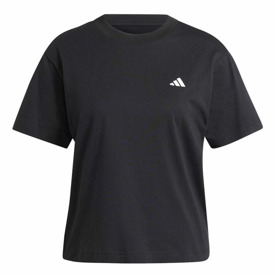 Kortrmet T-shirt til Kvinder Adidas Essentials Sort #1