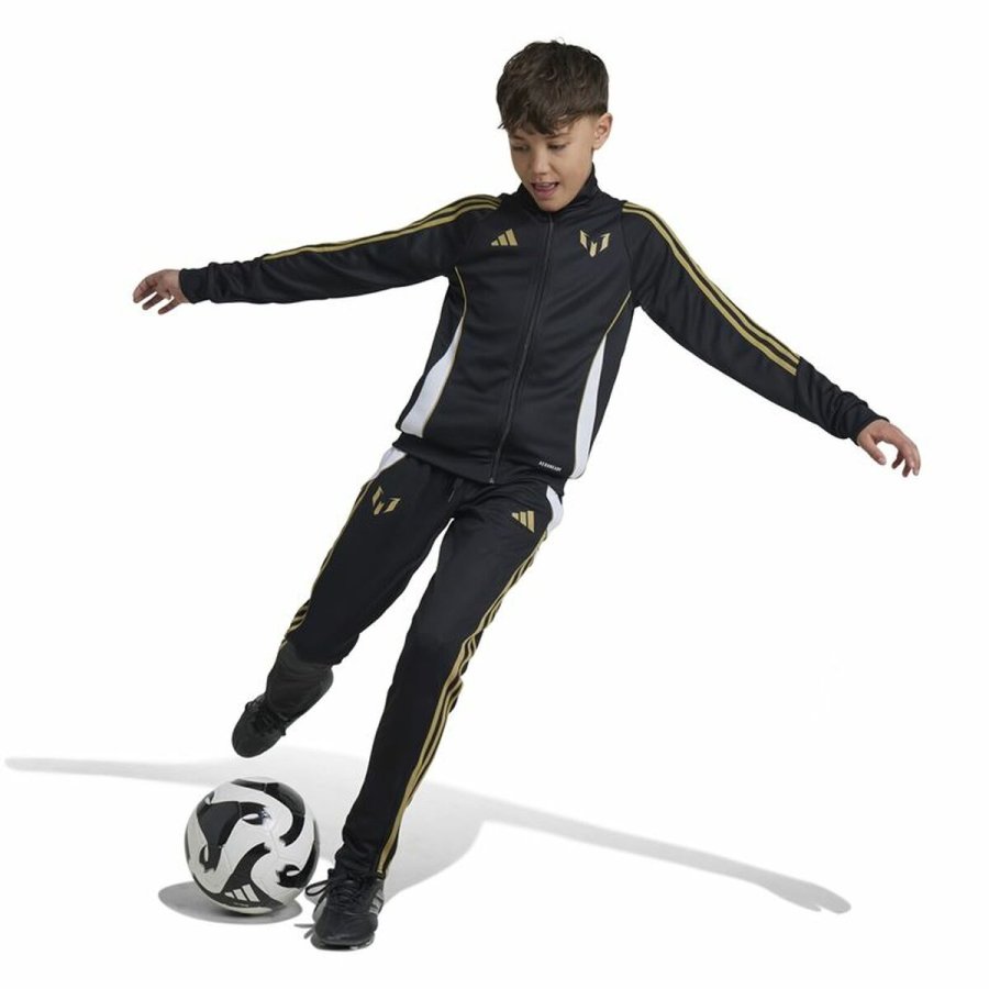 Lange sportsbukser Adidas Messi Infantil Sort #4