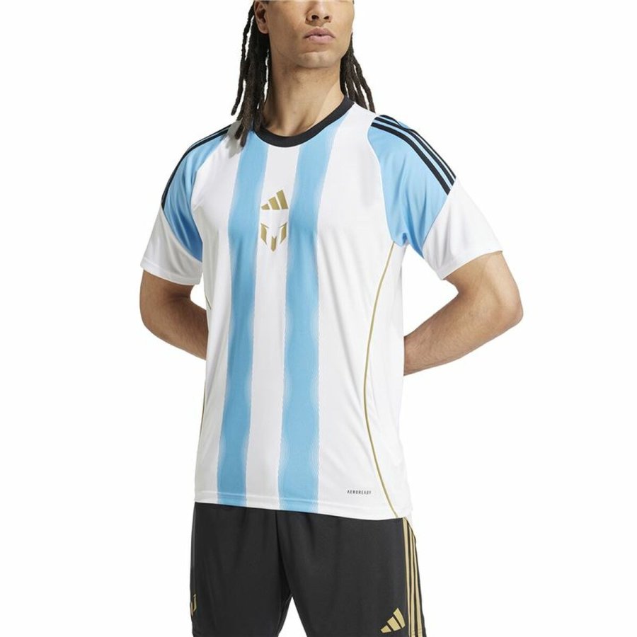 Fodboldtrje Adidas Messi Training Jersey Hvid Bl #4