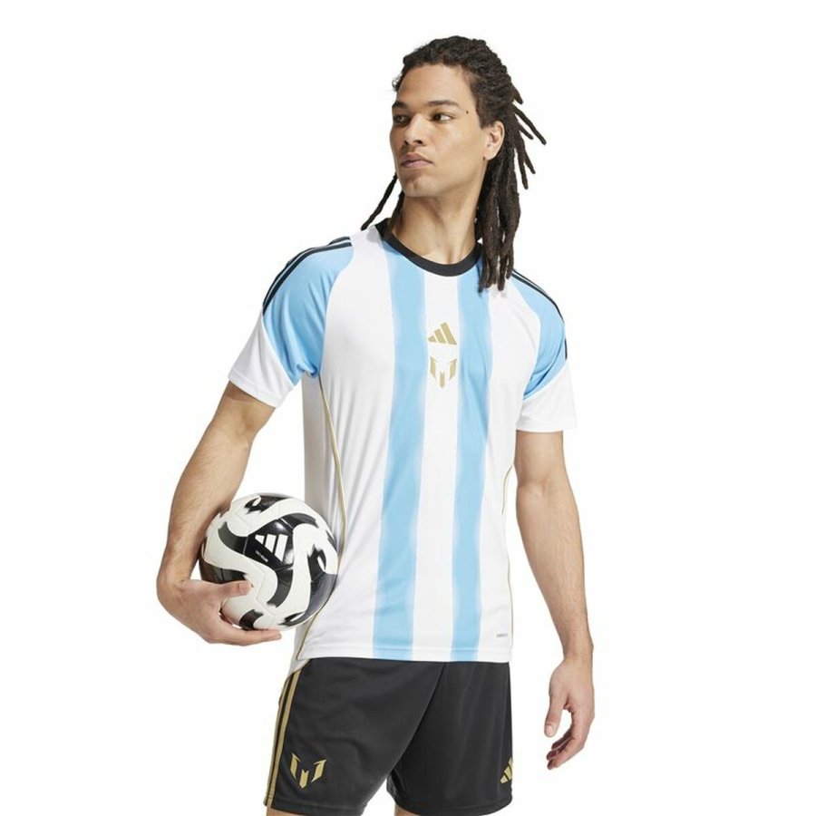 Fodboldtrje Adidas Messi Training Jersey Hvid Bl #6