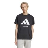 Kort�rmet T-shirt til M�nd Adidas London Sort #2
