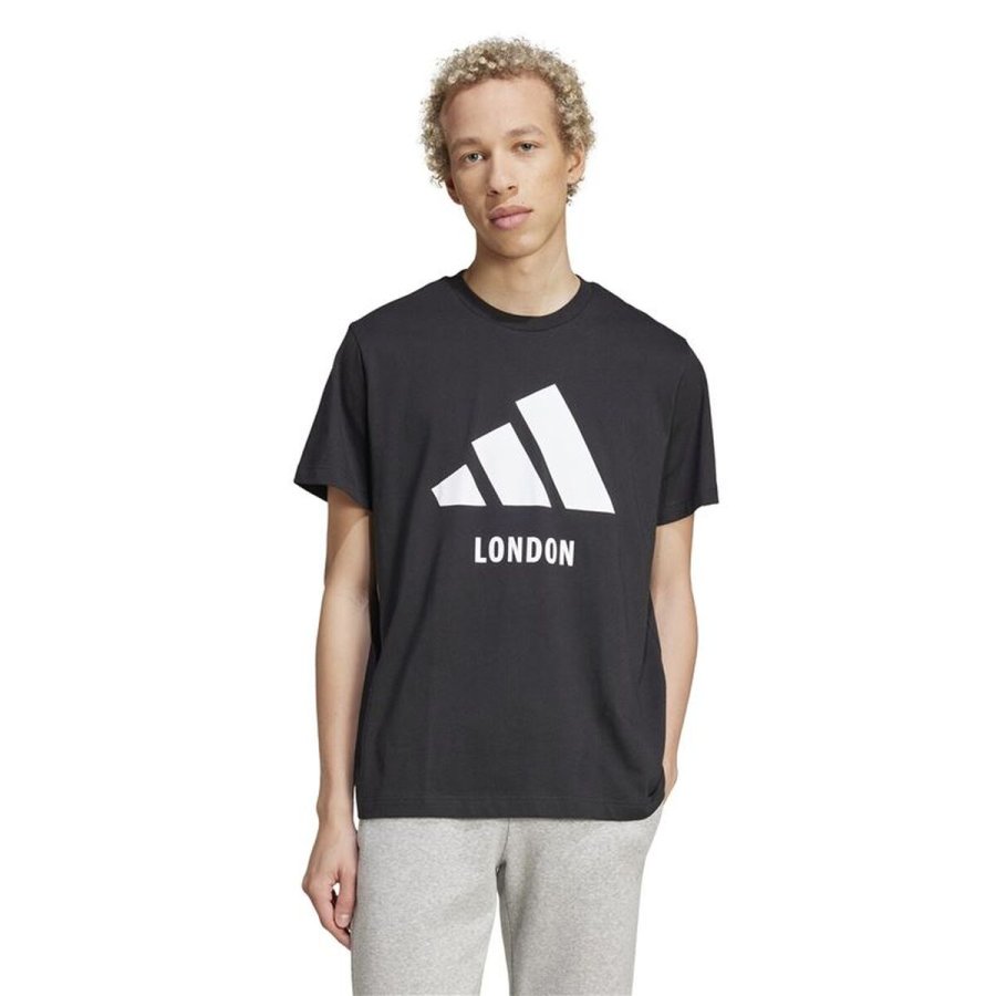 Kort�rmet T-shirt til M�nd Adidas London Sort #2