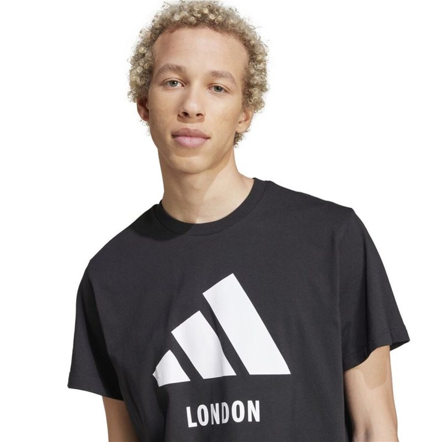 Kort�rmet T-shirt til M�nd Adidas London Sort #4