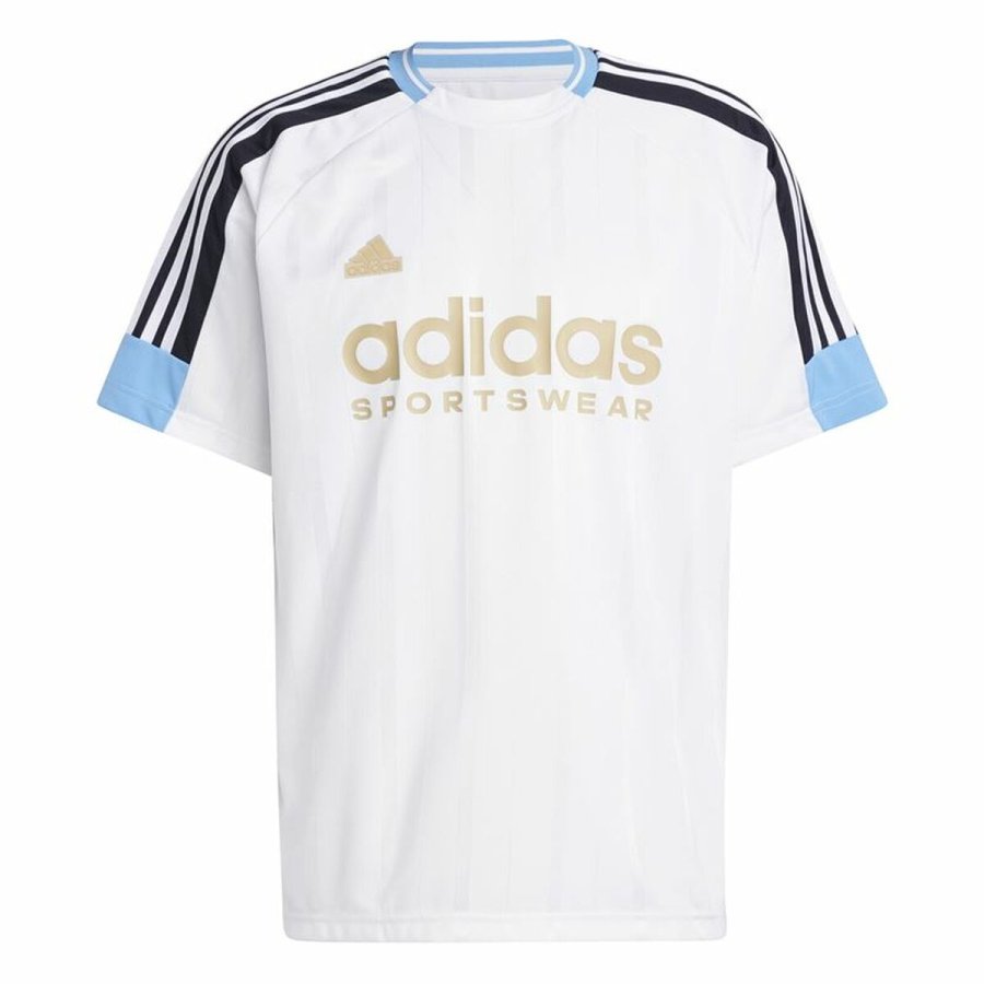 Kortrmet T-shirt til Mnd Adidas Tiro Nations Hvid #1