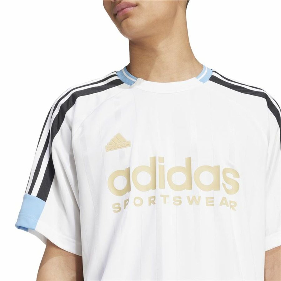 Kortrmet T-shirt til Mnd Adidas Tiro Nations Hvid #4