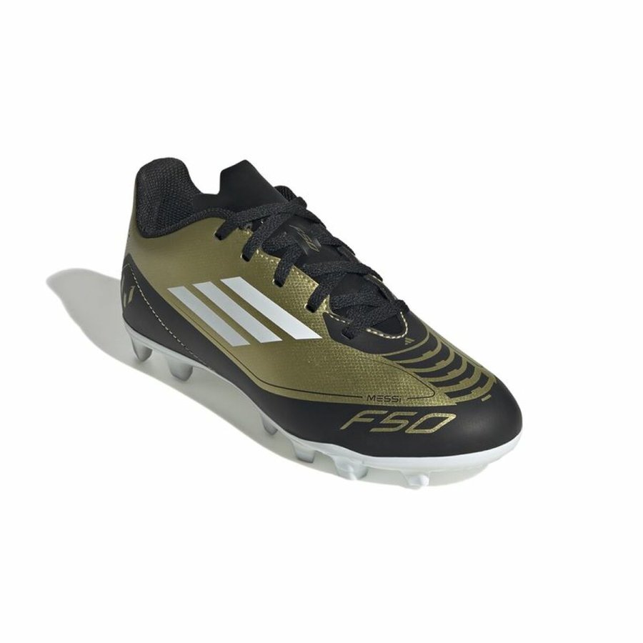 Fodboldstvler til brn Adidas F50 Club Messi Hvid Gylden #5