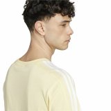 Kortrmet T-shirt til Mnd Adidas Essentials Single Jersey 3-Stripes Gul #4