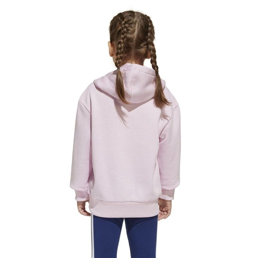 Sweatshirt med h�tte til piger Adidas LK SL FL HD Pink #3