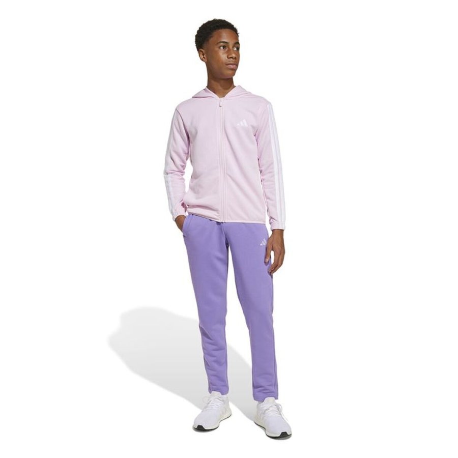 Tr�ningsdragt til b�rn Adidas 3Bandas Blomme #3