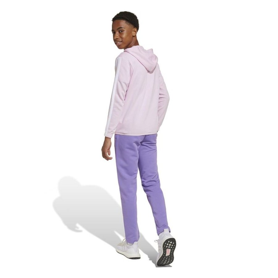 Tr�ningsdragt til b�rn Adidas 3Bandas Blomme #4