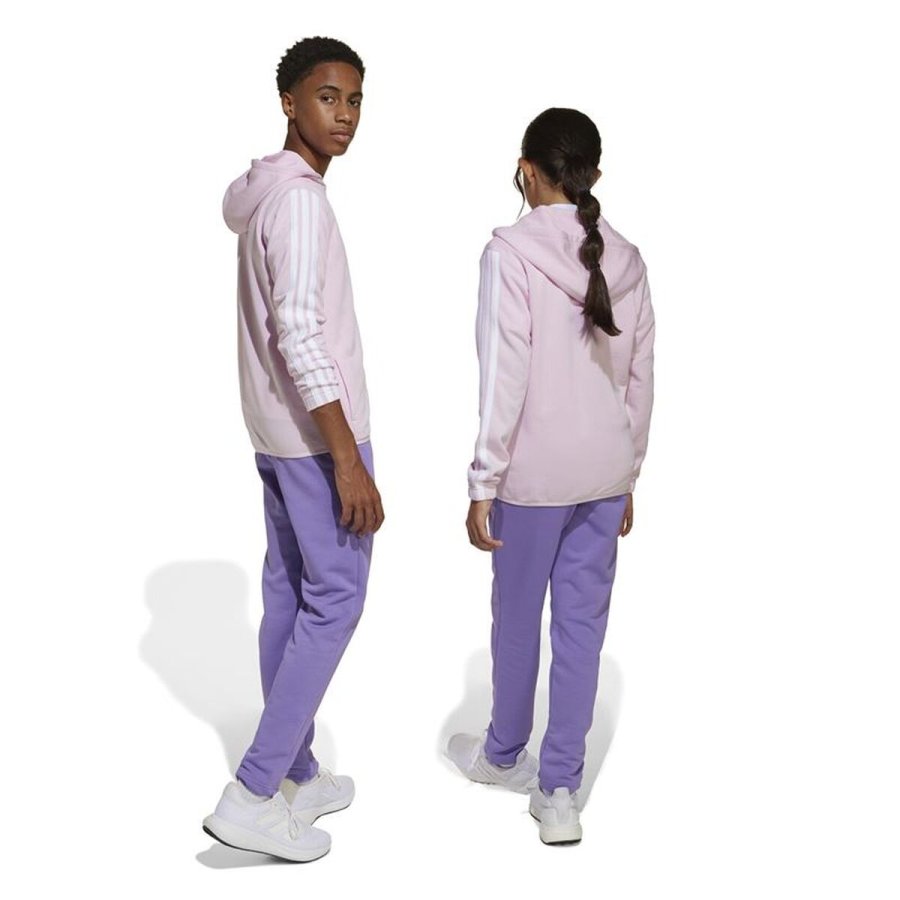 Tr�ningsdragt til b�rn Adidas 3Bandas Blomme #5