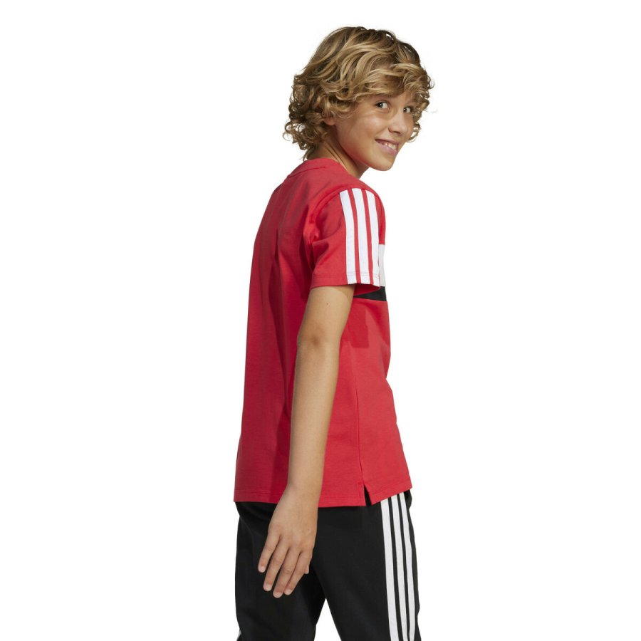 B�rne Kort�rmet T-shirt Adidas J 3S TIB T JI6213 R�d #3