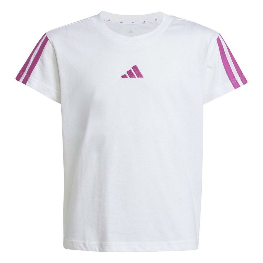 B�rne Kort�rmet T-shirt Adidas JG 3S TEE 160 JN6494 Hvid #1