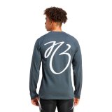 Lang�rmet T-shirt til M�nd Adidas JM9351 M�rkegr� (XS) #3