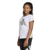 B�rne Kort�rmet T-shirt Adidas Glam Hvid #2