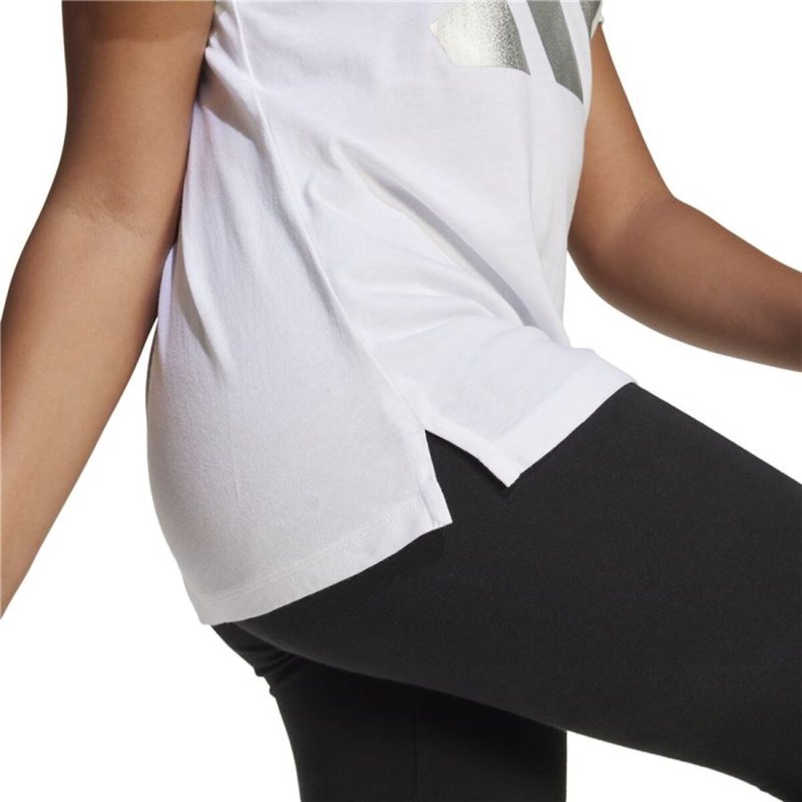 B�rne Kort�rmet T-shirt Adidas Glam Hvid #6