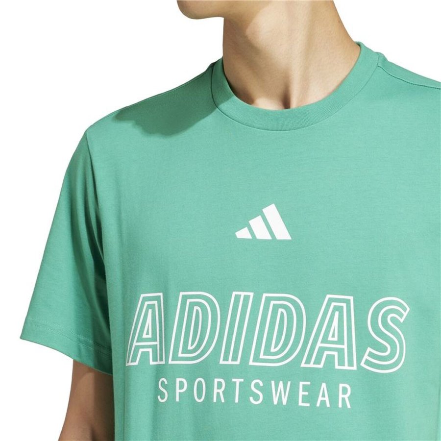 Kort�rmet T-shirt til M�nd Adidas Hot Spw Gr�n #4