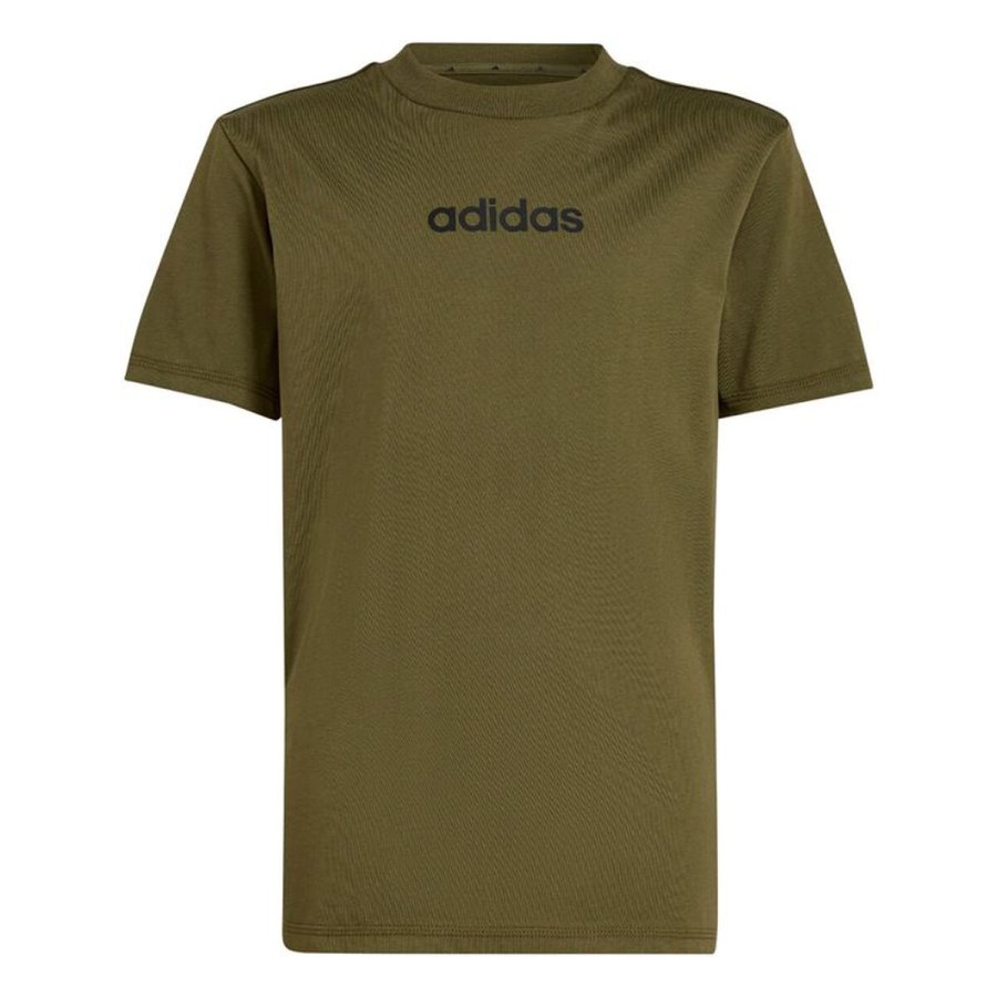 B�rne Kort�rmet T-shirt Adidas Lin 160 Sort Khaki #1