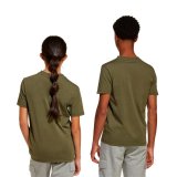 B�rne Kort�rmet T-shirt Adidas Lin 160 Sort Khaki #6