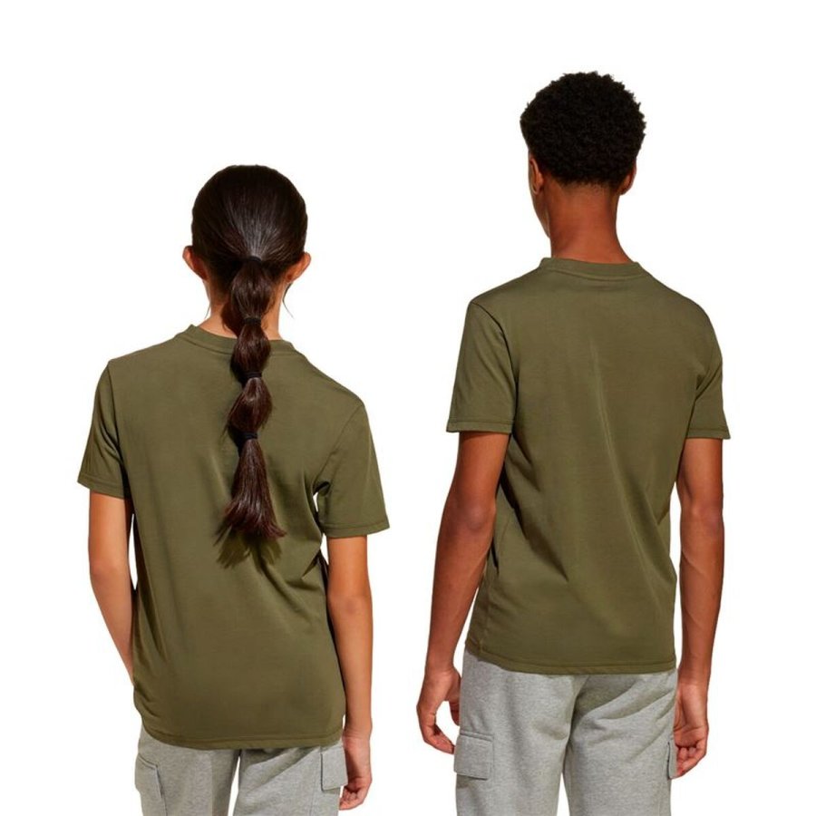 B�rne Kort�rmet T-shirt Adidas Lin 160 Sort Khaki #6