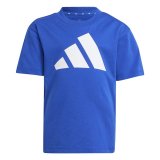 B�rne Kort�rmet T-shirt Adidas Big Logo Bl� Hvid #1
