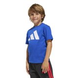 B�rne Kort�rmet T-shirt Adidas Big Logo Bl� Hvid #2