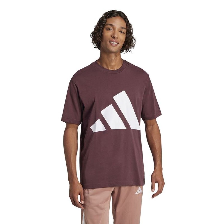 Kort�rmet T-shirt til M�nd Adidas Big Logo Sj R�dbrun #2