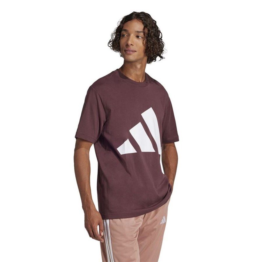Kort�rmet T-shirt til M�nd Adidas Big Logo Sj R�dbrun #4