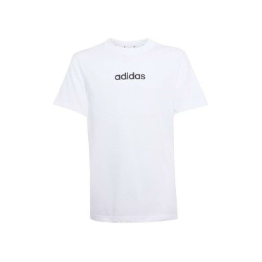 B�rne Kort�rmet T-shirt Adidas J LIN TEE 160 JC9747 Hvid #1