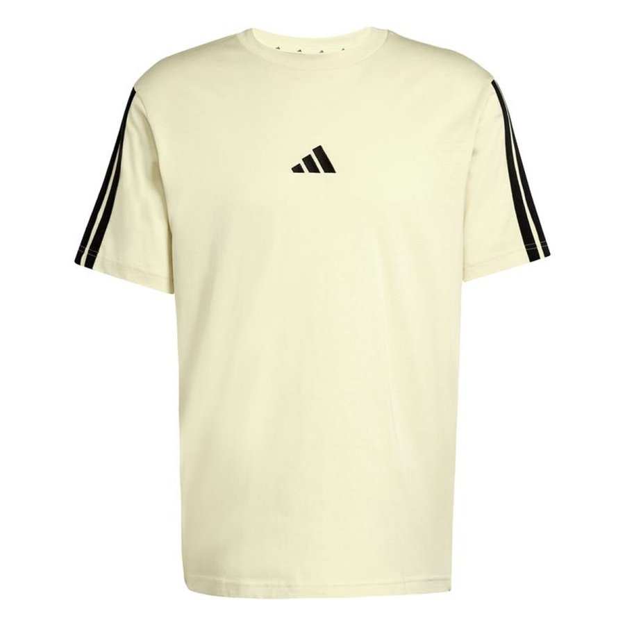 Kort�rmet T-shirt til M�nd Adidas 3stripes Beige #1