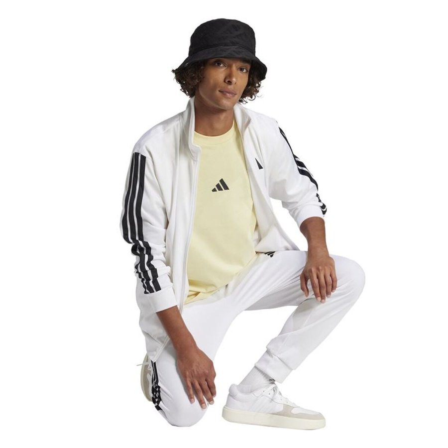 Kort�rmet T-shirt til M�nd Adidas 3stripes Beige #4