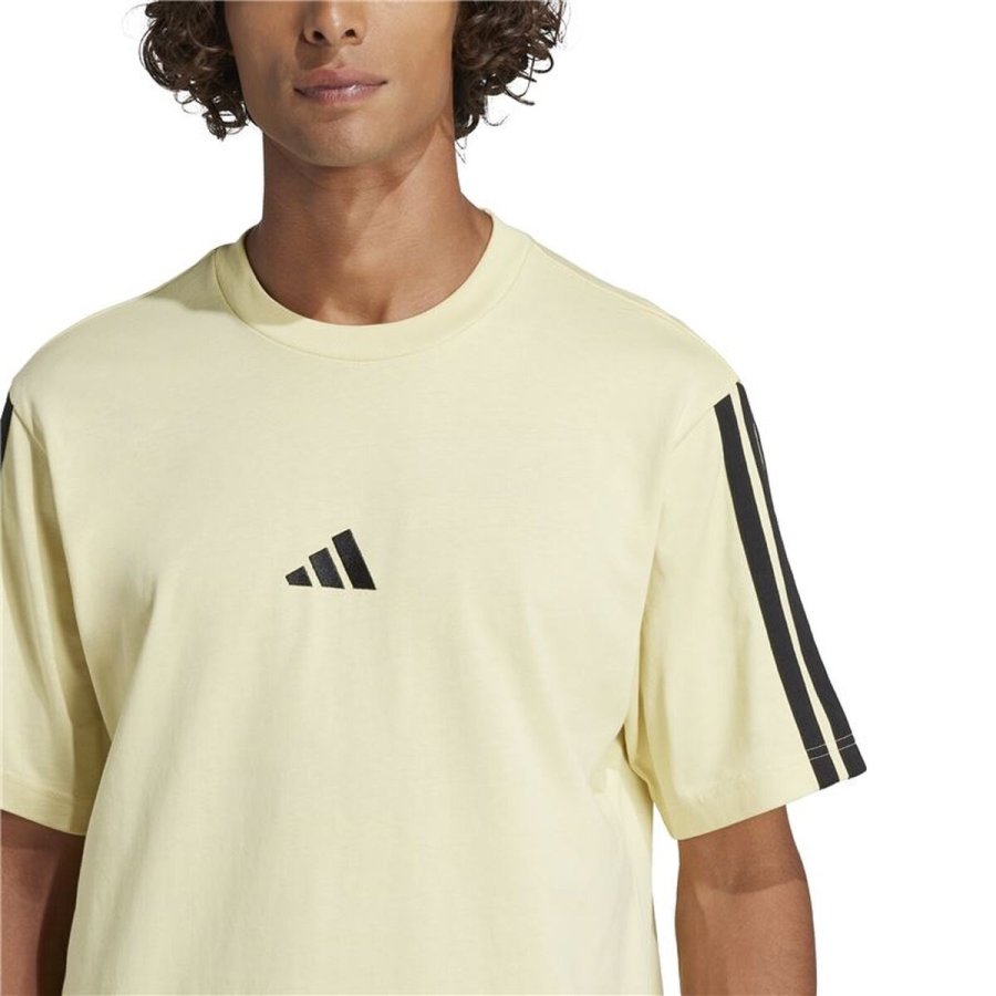 Kort�rmet T-shirt til M�nd Adidas 3stripes Beige #6