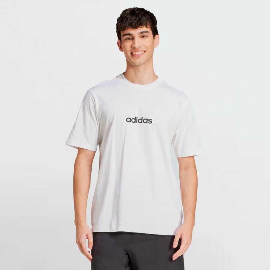 Kort�rmet T-shirt til M�nd Adidas M LIN SJ T JE9000 Hvid #2