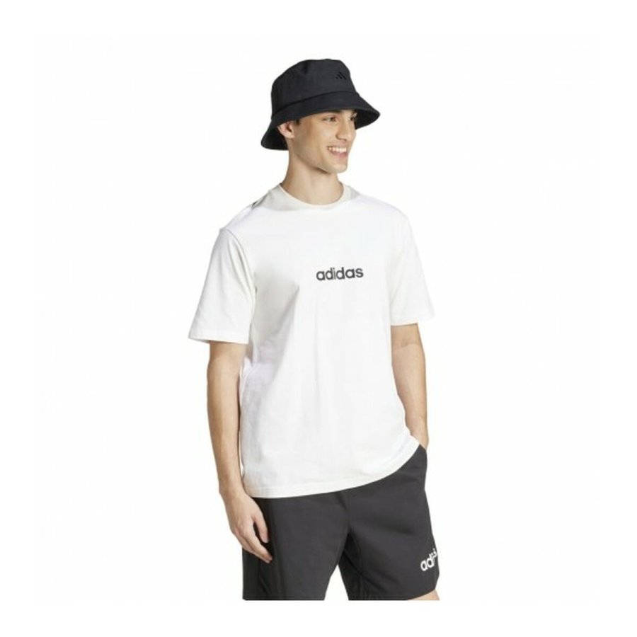 Kort�rmet T-shirt til M�nd Adidas M LIN SJ T JE9000 Hvid #4