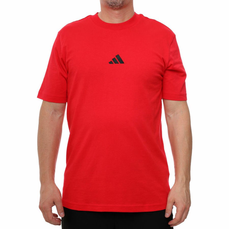 Kort�rmet T-shirt til M�nd Adidas M SL SJ T JF1095 R�d #1