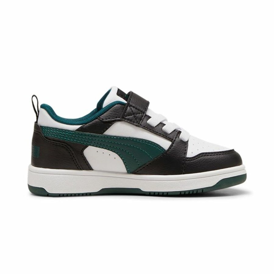 Basketballsko til voksne Puma Rebound V6 Lo Ac+ Ps Hvid Sort #1