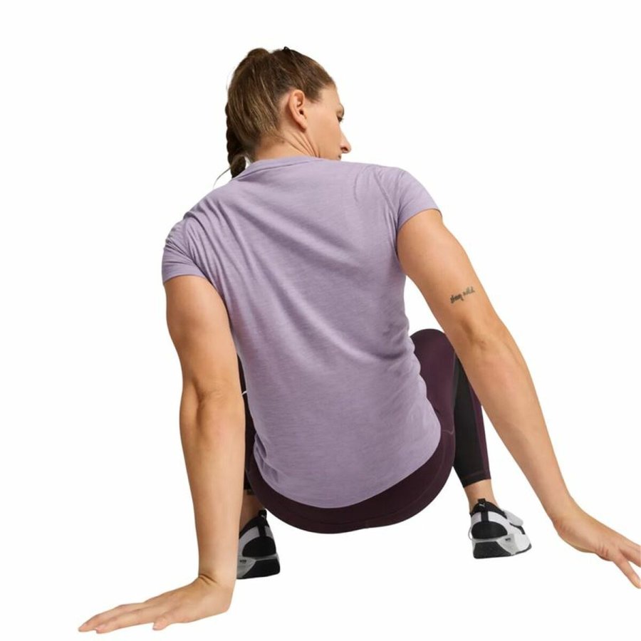Kortrmet T-shirt til Kvinder Puma Graphic Train Lavendel #4