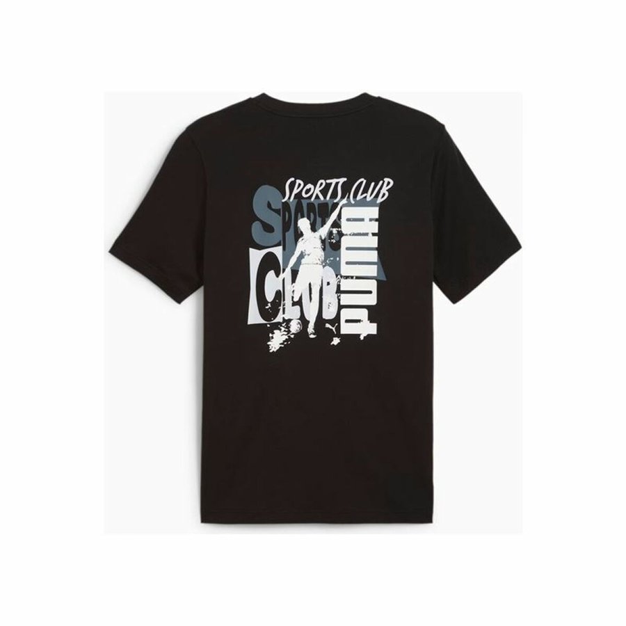 Kortrmet T-shirt til Mnd Puma Graphics Puma Sports Club Sort #2