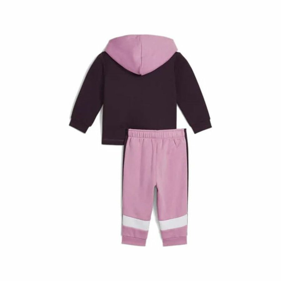 Trningsdragt til brn Puma Minicats Colorblock Lilla #2