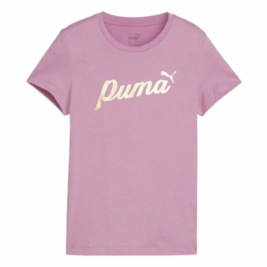 Brne Kortrmet T-shirt Puma Essentials+ Script Metallic G #1