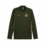 Trning sweatshirt til voksne Puma Manchester City 24/25 Training Oliven #1