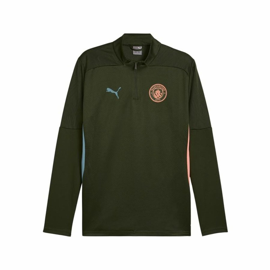 Trning sweatshirt til voksne Puma Manchester City 24/25 Training Oliven #1