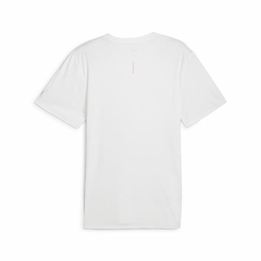Kortrmet Sport T-shirt Puma Run Favorites Forever Faster Hvid #2