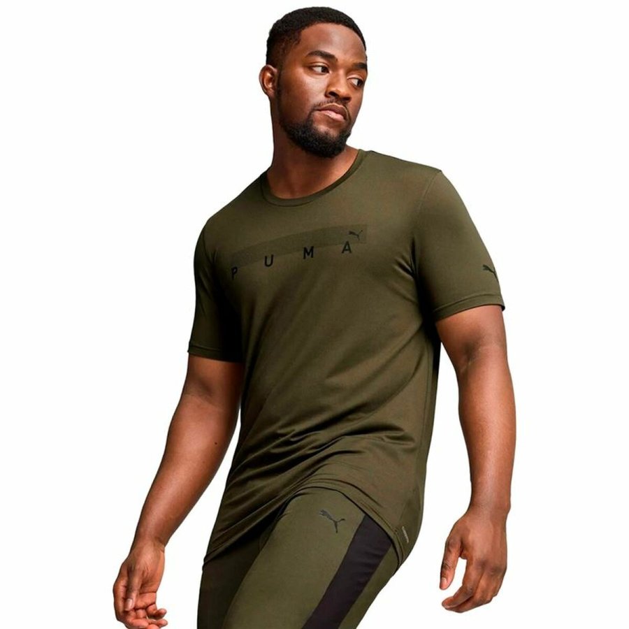 Kortrmet Sport T-shirt Puma Energy Cloudspun Graphic Gylden #3