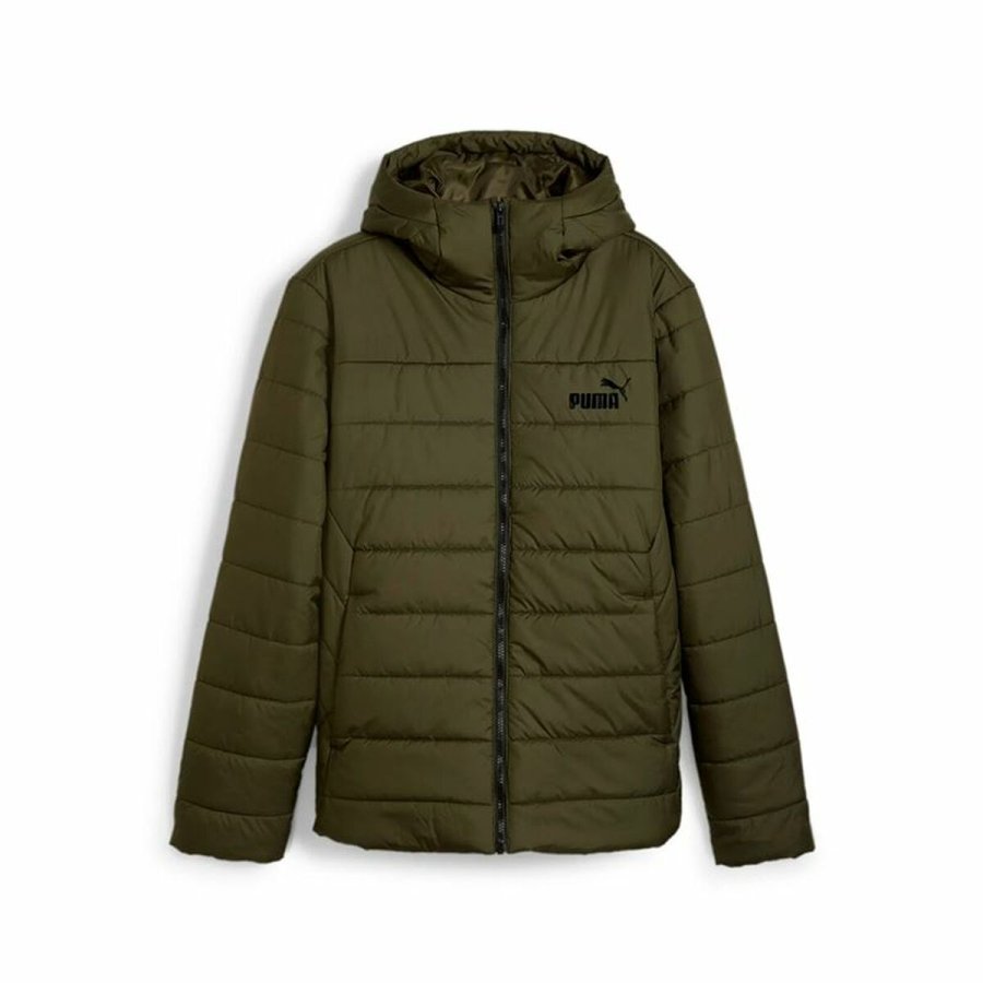 Sport Jakke til Mnd Puma Essentials Hooded Padded Mrk grn #1