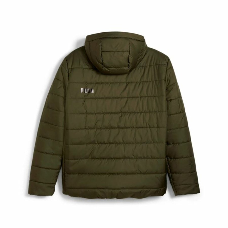 Sport Jakke til Mnd Puma Essentials Hooded Padded Mrk grn #2